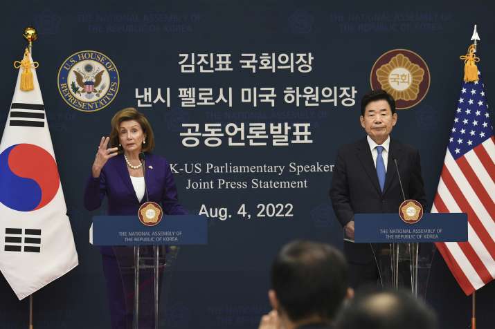 Nancy Pelosi, in South Korea, avoids public comments on Taiwan, China