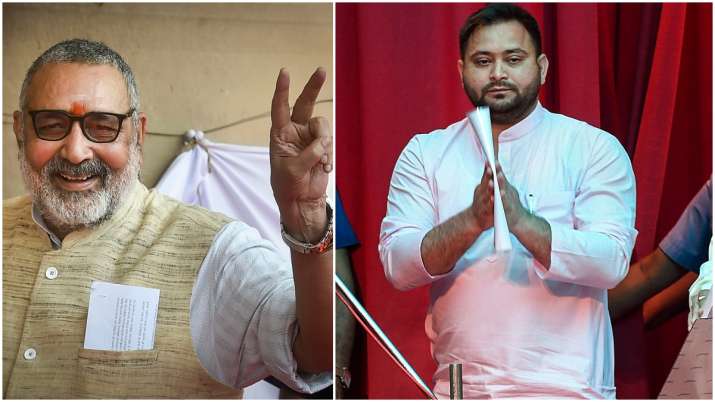 Bihar politics: War of words erupts between Union Minister Giriraj Singh and Tejashwi Yadav over job promise - Vimarsana News