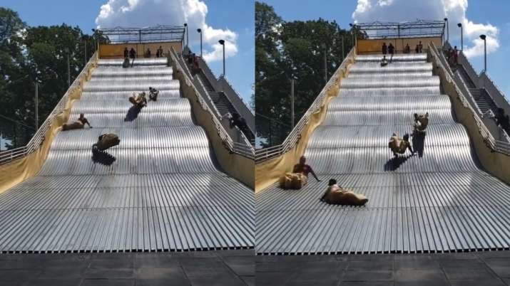 Shocking video of giant bumpy slide in the US goes viral; netizens are ...