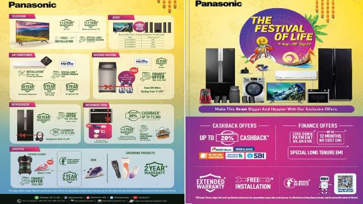 Panasonic festive season offering: Best offers on microwave, refrigerator, washing machine and more - Vimarsana News