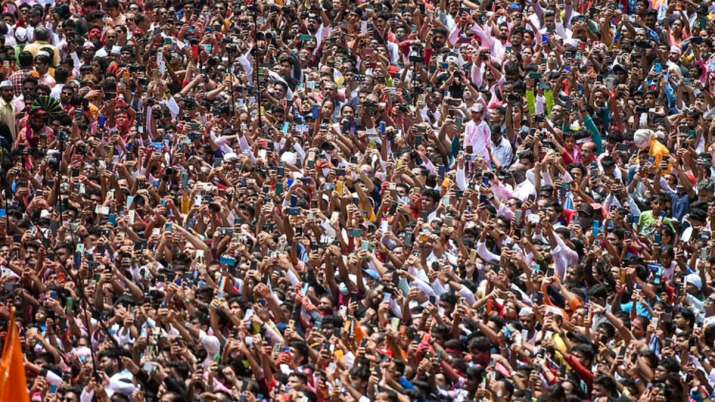 India Tv - Devotees gathered in Lalbaughcha Raja Visarjan Yatra