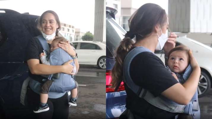 Hazel Keech pens thanking note to paparazzi for not scaring son Orion at Mumbai airport