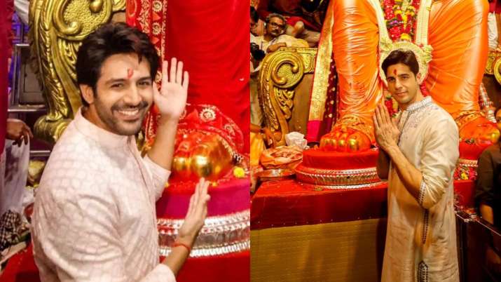 India Tv - Kartik Aaryan, Sidharth Malhotra, lalbaugcha Raja