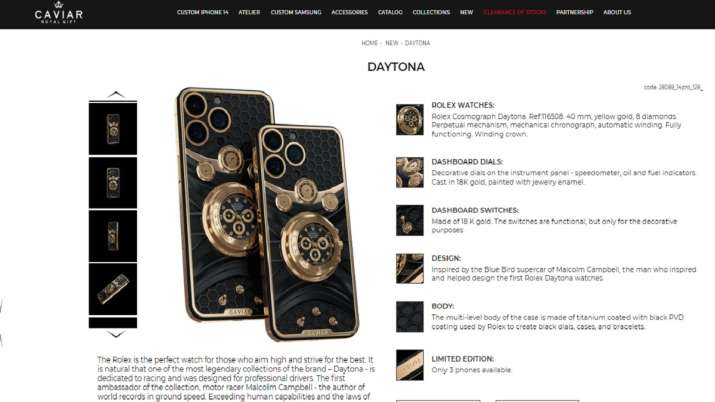 Caviar designs iPhone 14 Pro with Rolex Daytona watch Rs 1 1 crore