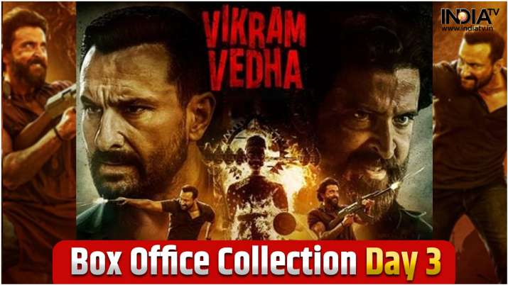 Vikram Vedha Box Office Collection Day 3: Hrithik Roshan-Saif Ali Khan’s film is unstoppable