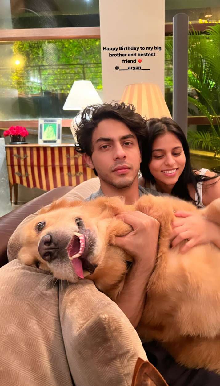 India Tv - Suhana Khan wishes Aryan Khan on Birthday