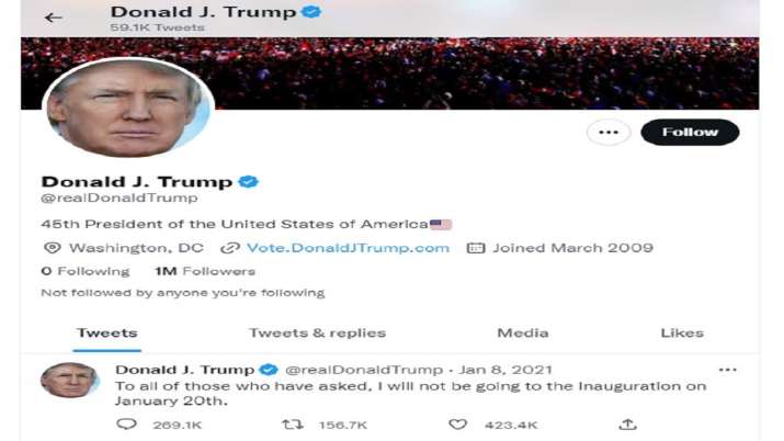 Elon Musk Reinstates Former Us President Donald Trumps Twitter Account After Poll India Tv 