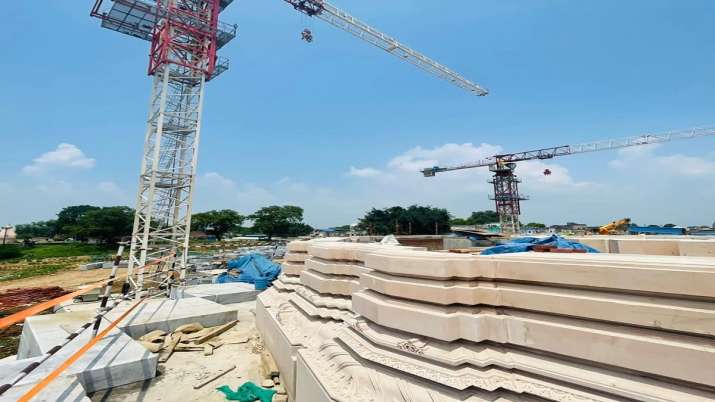 India Tv - The work on the plinth was completed by August, a member of the trust said. 