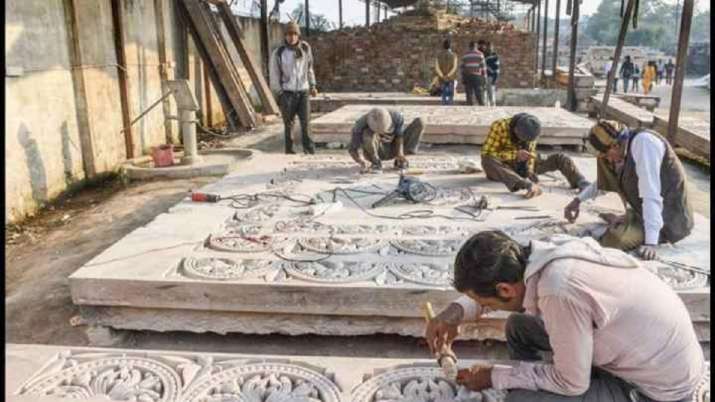 India Tv - Carved stones for the temple will be brought from the three workshops the trust operates in Rajasthan, besides one in Ayodhya.