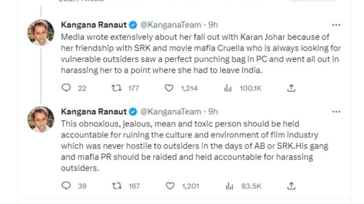 India Tv - Kangana Ranaut's Instagram story