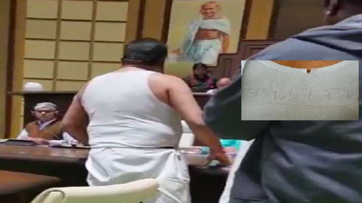 Ram Navami row: BJP MLA strips his kurta to display ‘Jai Shri Ram’ in Jharkhand Assembly- WATCH