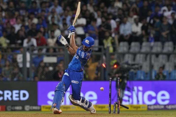 India Tv - Stumps get broken.