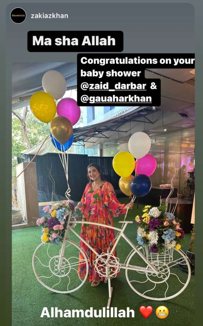 India Tv - Gauahar Khan and Zaid Darbar's star-studded baby shower