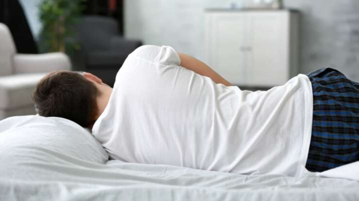 India Tv - Side sleeping position to avoid back injury