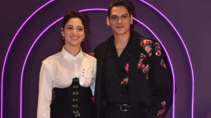 India Tv - Tamannaah Bhatia and Vijay Varma complement each other in shades of black and white