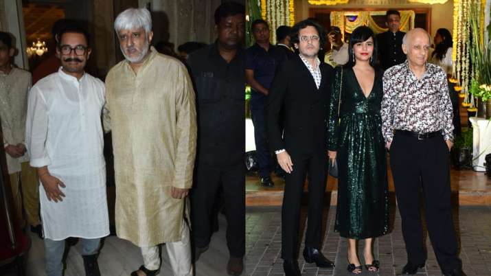 India Tv - Aamir Khan and others at the wedding reception of Vikram Bhatt's daughter Krishna Bhatt