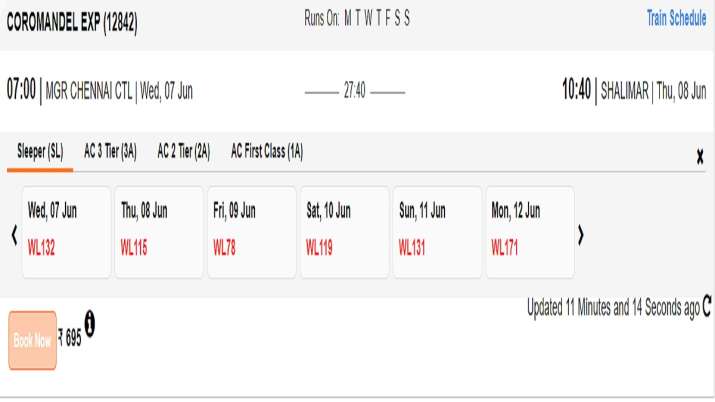India Tv - Screengrab from IRCTC--Ticket booking site.