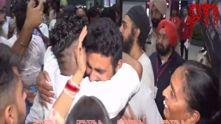 'Hugs', 'tears': Emotional moments at Delhi airport as families receive 17 youths return from Libyan jail