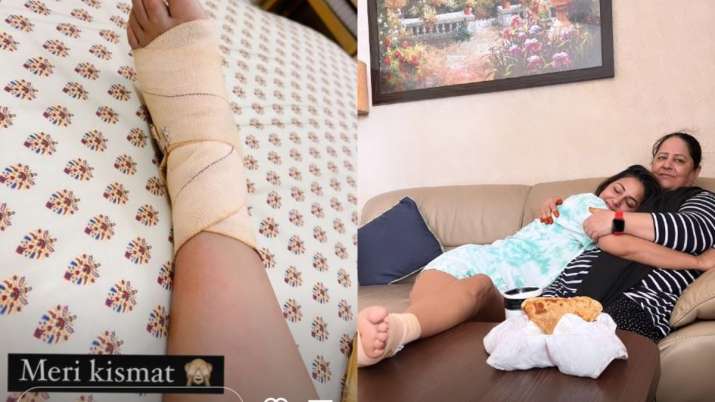 India Tv - Hina Khan injured