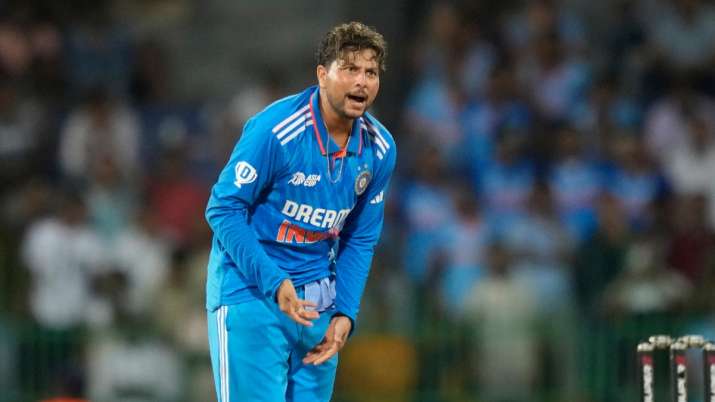 India Tv - Kuldeep Yadav has taken 9 wickets for India in three innings so far including a fifer against Pakistan