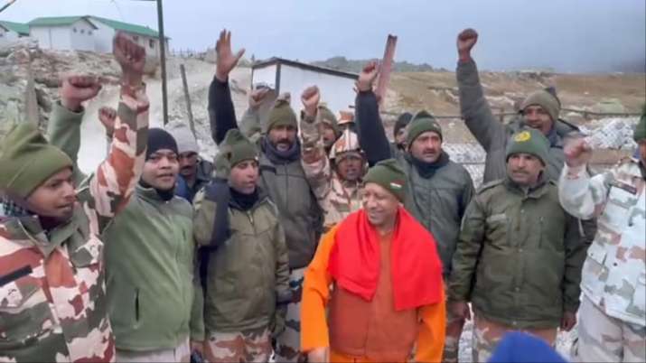 India Tv - UP CM Yogi Adityanath, Mana Pass border, soldiers 