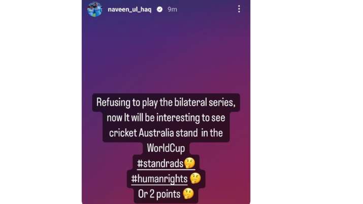 India Tv - Naveen ul Haq Instagram story