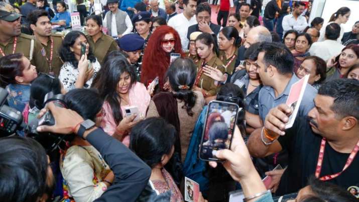 India Tv - Shahnaz Husain at the 42nd International Trade Fair