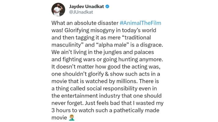 India Tv - Jaydev Unadkat's Animal review