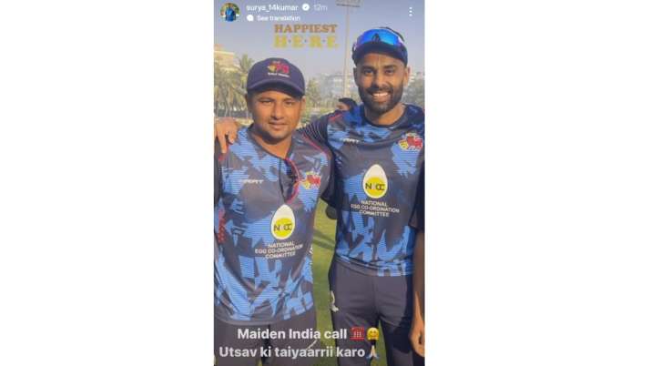 India Tv - Suryakumar Yadav Instagram story for Sarfaraz Khan