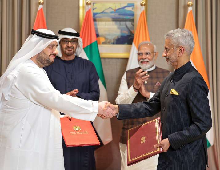 India Tv - External Affairs Minister S Jaishankar while exchanging files of MoU signed.