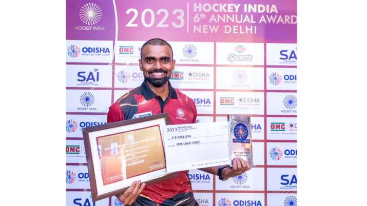 India Tv - PR Sreejesh after being awarded Goalkeeper of the Year