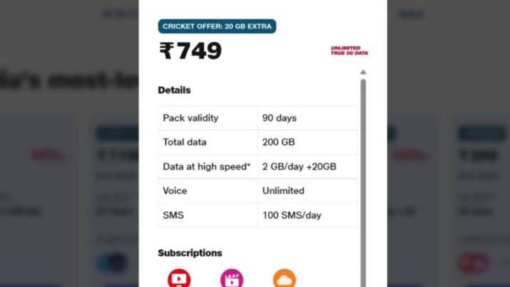 Reliance Jio launches 90 days plan at Rs 749: Details here – India TV