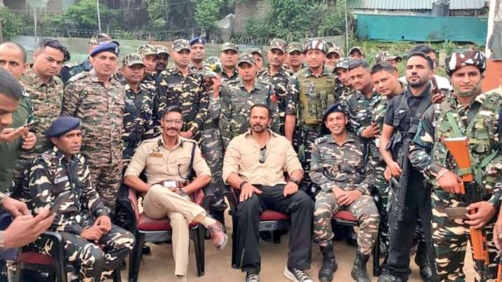 Singham Again: Ajay Devgn, Rohit Shetty spend time with SSB soldiers in Jammu and Kashmir
