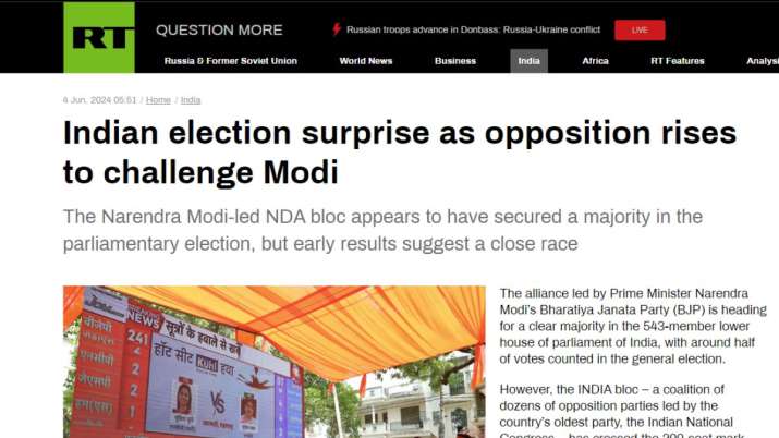 India Tv - How Russian media reacts to India's elections 