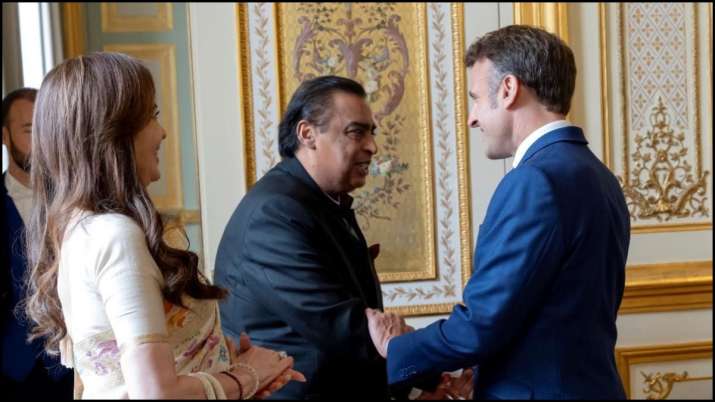 Paris Olympics 2024: Mukesh and Nita Ambani meet French President Emmanuel Macron