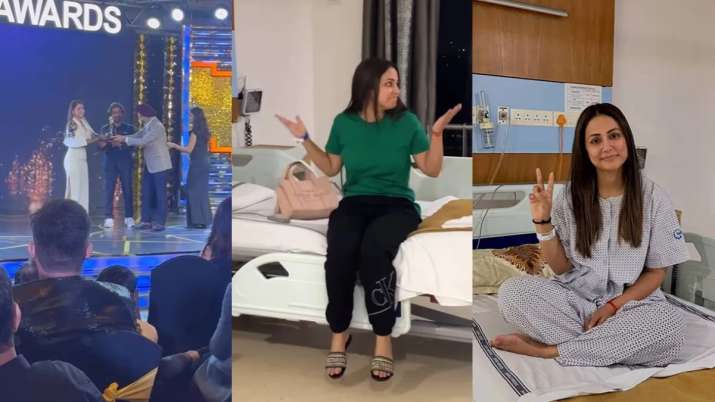 Hina Khan goes for chemotherapy after attending award function, video goes viral | WATCH