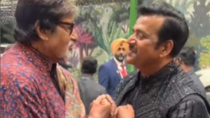 Here's what Amitabh Bachchan said to Ravi Kishan after being hailed for Kalki 2898AD at Ambani wedding | WATCH