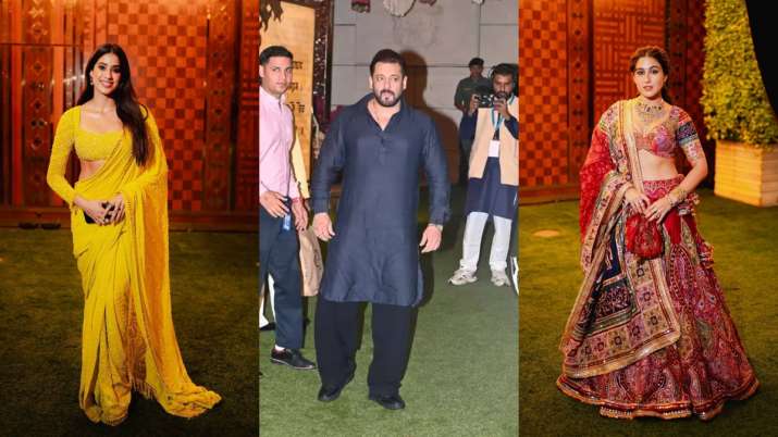 Star-studded haldi ceremony of Anant-Radhika shines with Salman Khan, Janhvi Kapoor, Sara Ali Khan and more