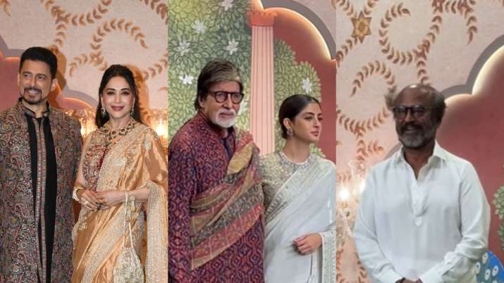 Anant-Radhika’s Shubh Aashirwad ceremony: Amitabh Bachchan to Madhuri Dixit, celebs arrive at Jio World Centre