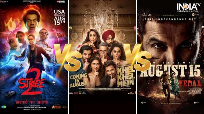 Stree 2 vs Khel Khel Mein vs Vedaa: Which film is leading at box office after Day 2?