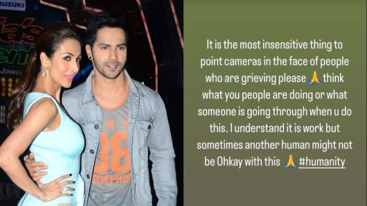 Varun Dhawan stands up for Malaika Arora, makes special request to paparazzi in grieving times