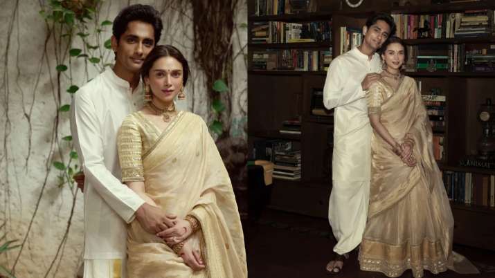 Aditi Rao Hydari is now married to Siddharth, actor shares heartwarming pictures from her simple wedding