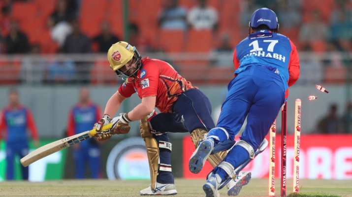 India Tv - Jitesh Sharma during the IPL match against the Delhi Capitals