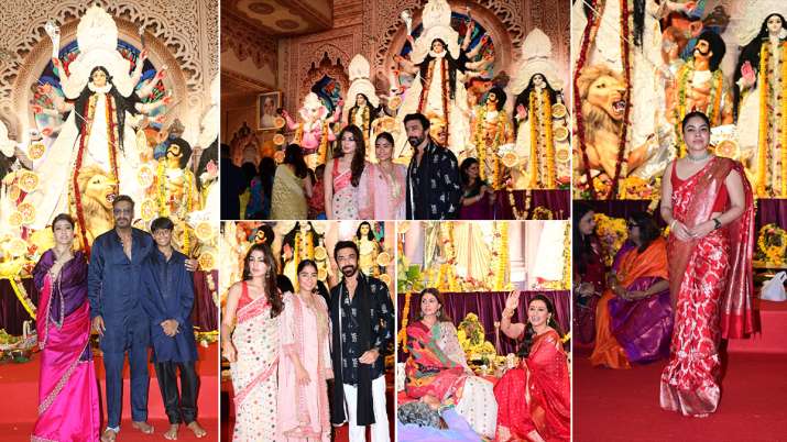 Alia Bhatt to Jaya Bachchan, Bollywood celebs seek blessings at Durga Puja pandal in Mumbai | See pics