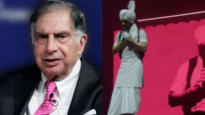 Diljit Dosanjh stops concert midway to pay tribute to Ratan Tata, video goes viral | WATCH