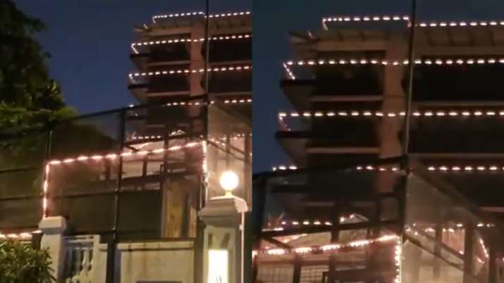 Shah Rukh Khan’s iconic residence Mannat sparkles with Diwali decoration | WATCH video