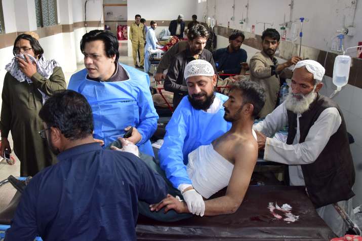 India Tv - Injured victims of bomb explosion at railway station, are treated at a hospital, in Quetta, southwes