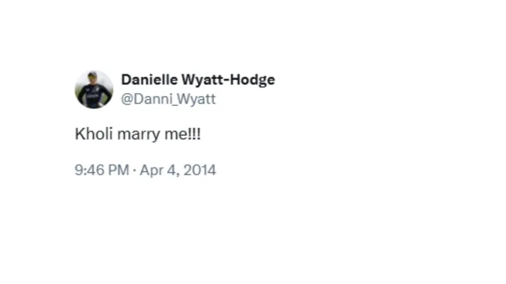 تلفزيون India - Tweet Danni Wyatt -Hodge 2014
