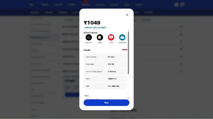 INDIA TV - JIO RS 1,049 रिचार्ज प्लान 