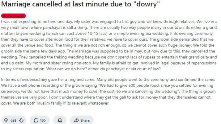 India TV: el novio regresa de la boda después de que la familia de la novia se niega a cubrir comida para 600 invitados India TV: el novio regresa de la boda después de que la familia de la novia se niega a cubrir comida para 600 invitados